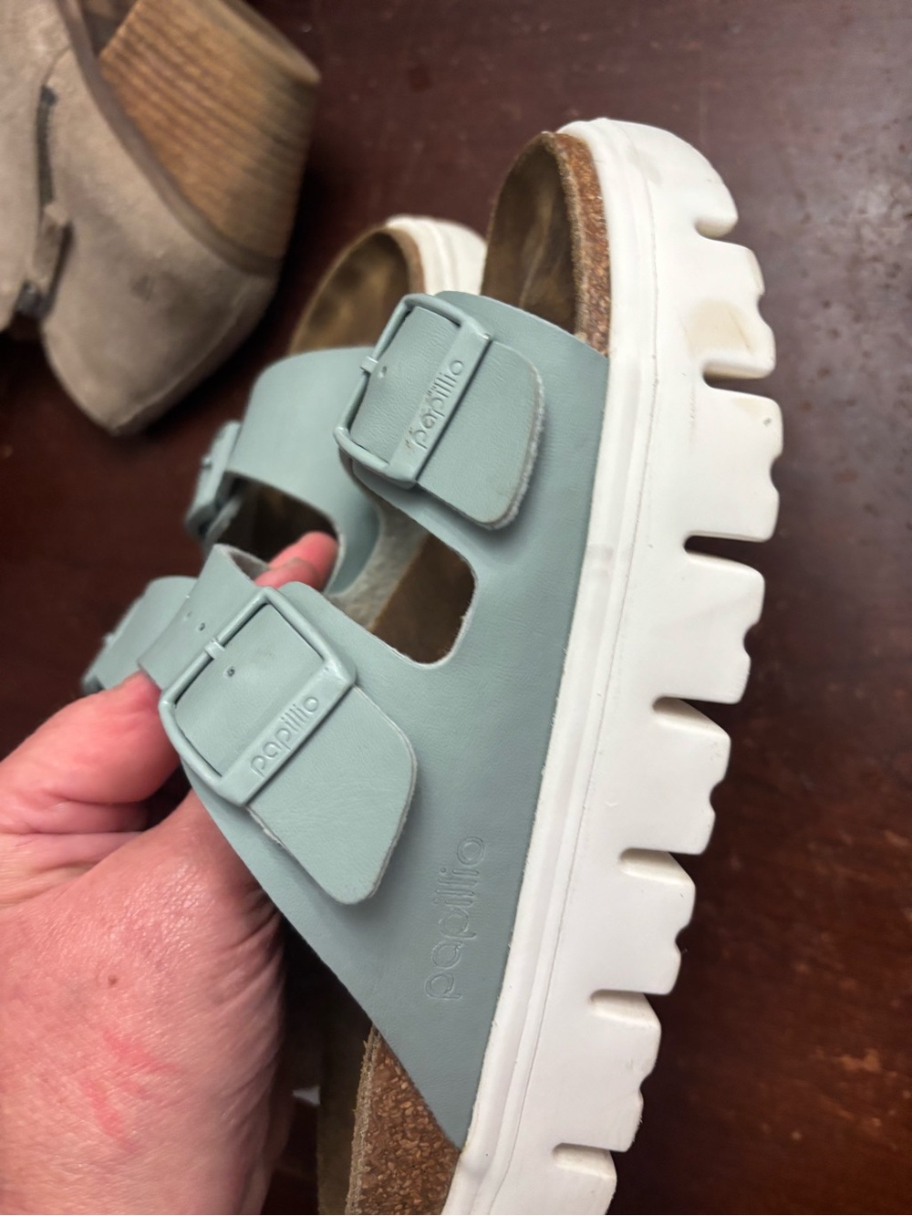 Papillio by Birkenstock size 36 blue gray slip in sandal luxury - Picture 5 of 7